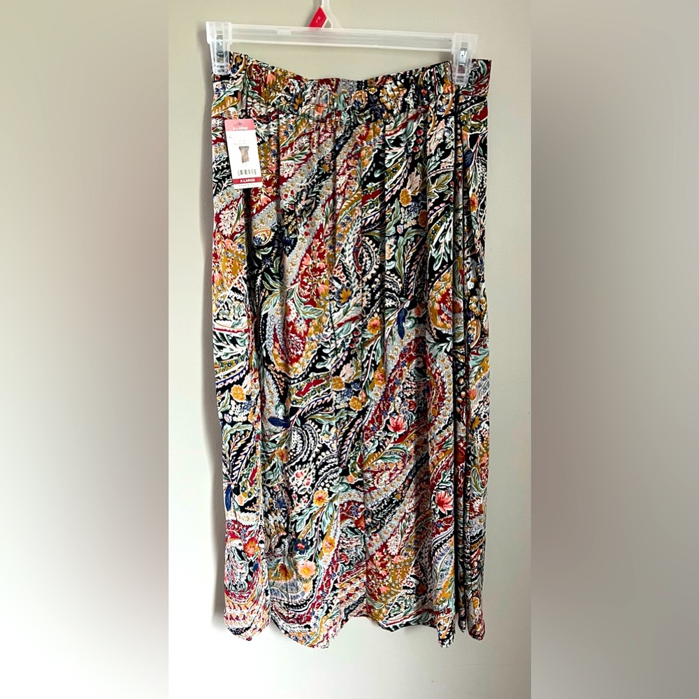 Vince Camuto Paisley Midi Skirt
